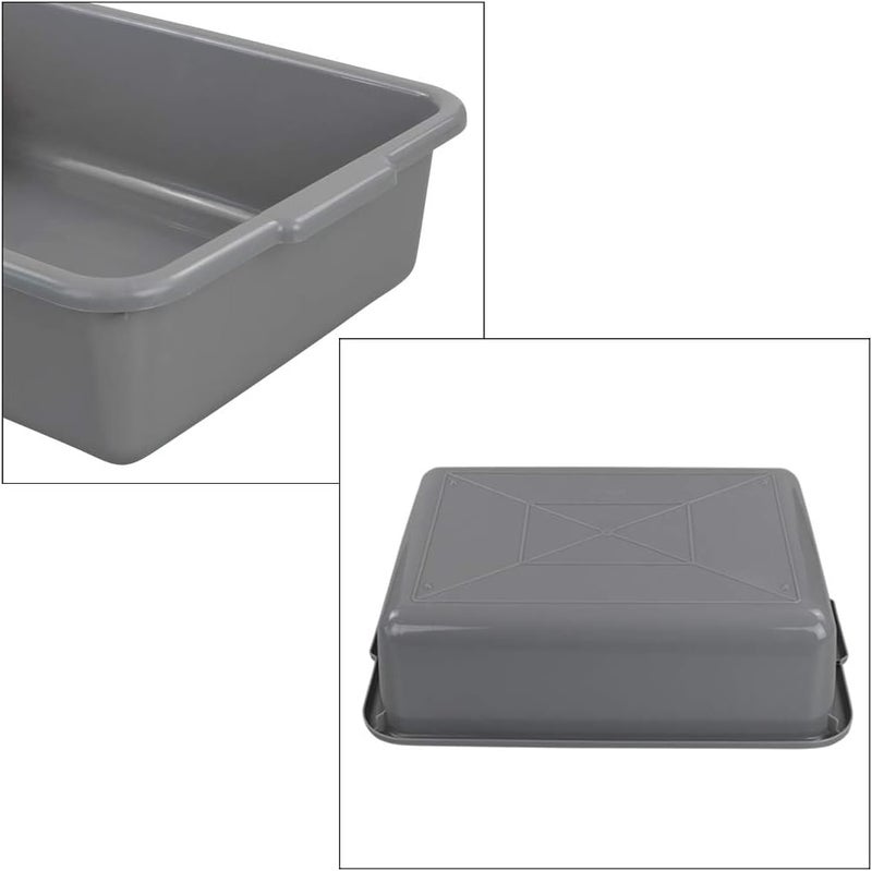 Ramddy Grey Commercial Bus Tubs, 13 L Plastic Dish Pans, 4 Packs - Image 5